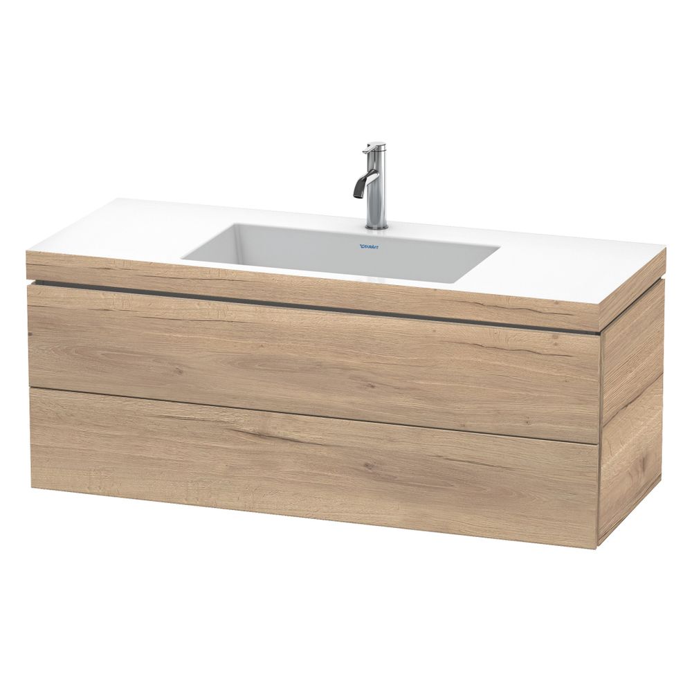 Duravit L-Cube Waschtisch-Set C-bonded wh Dekor, 480x1200x500mm, Eiche Marmoriert,... DURAVIT-LC6929O5555 4067116350937 (Abb. 3)