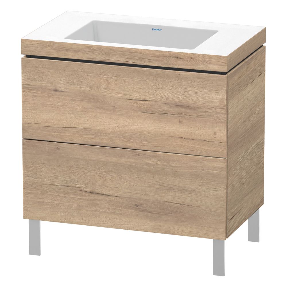 Duravit L-Cube Waschtisch-Set C-bonded bds Echtholzfurnier, 480x800x698mm, Eiche M... DURAVIT-LC6937N5555 4067116350913 (Abb. 3)