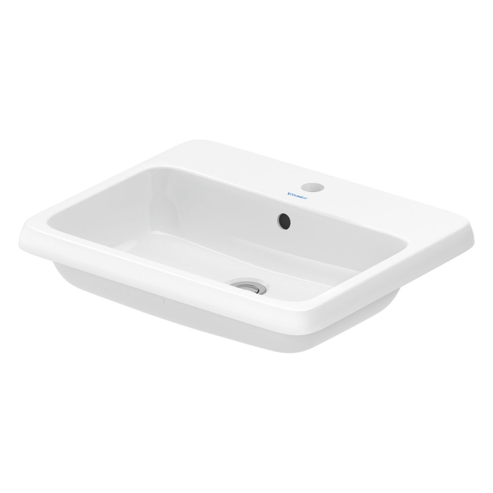 Duravit Qatego Einbauwaschtisch 455x550x150mm, Weiß Hochglanz, mit HLB/ÜL, 1 HL Ges... DURAVIT-2396550027 4067116323047 (Abb. 5)