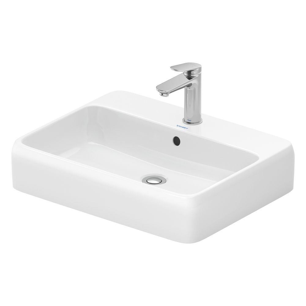 Duravit Qatego Aufsatzbecken 600mm, Weiß Hochglanz, HygieneGlaze, mit HLB, mit Über... DURAVIT-2385602027 4067116323009 (Abb. 6)