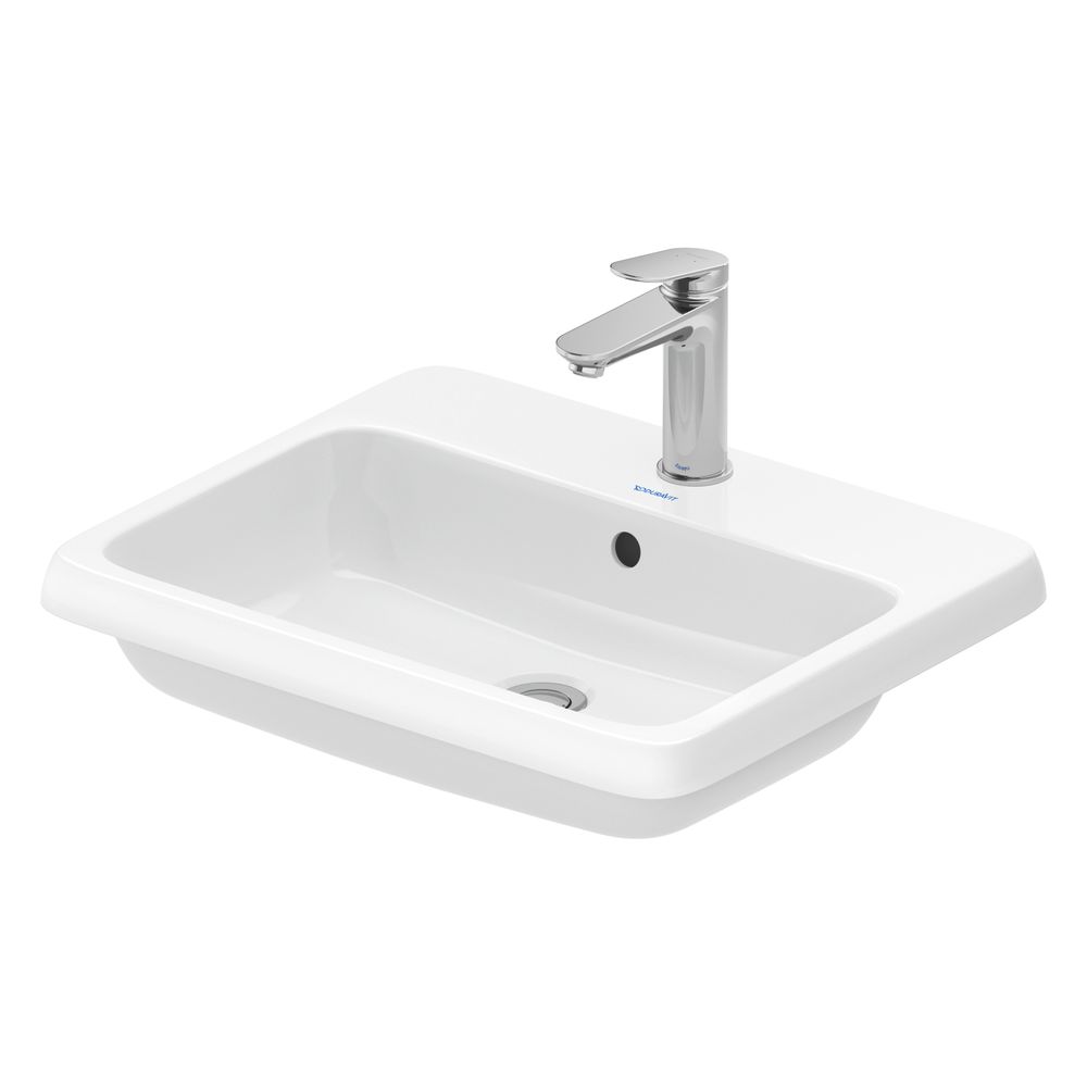 Duravit Qatego Einbauwaschtisch 455x550x150mm, Weiß Hochglanz, mit HLB/ÜL, 1 HL Ges... DURAVIT-2396550027 4067116323047 (Abb. 6)