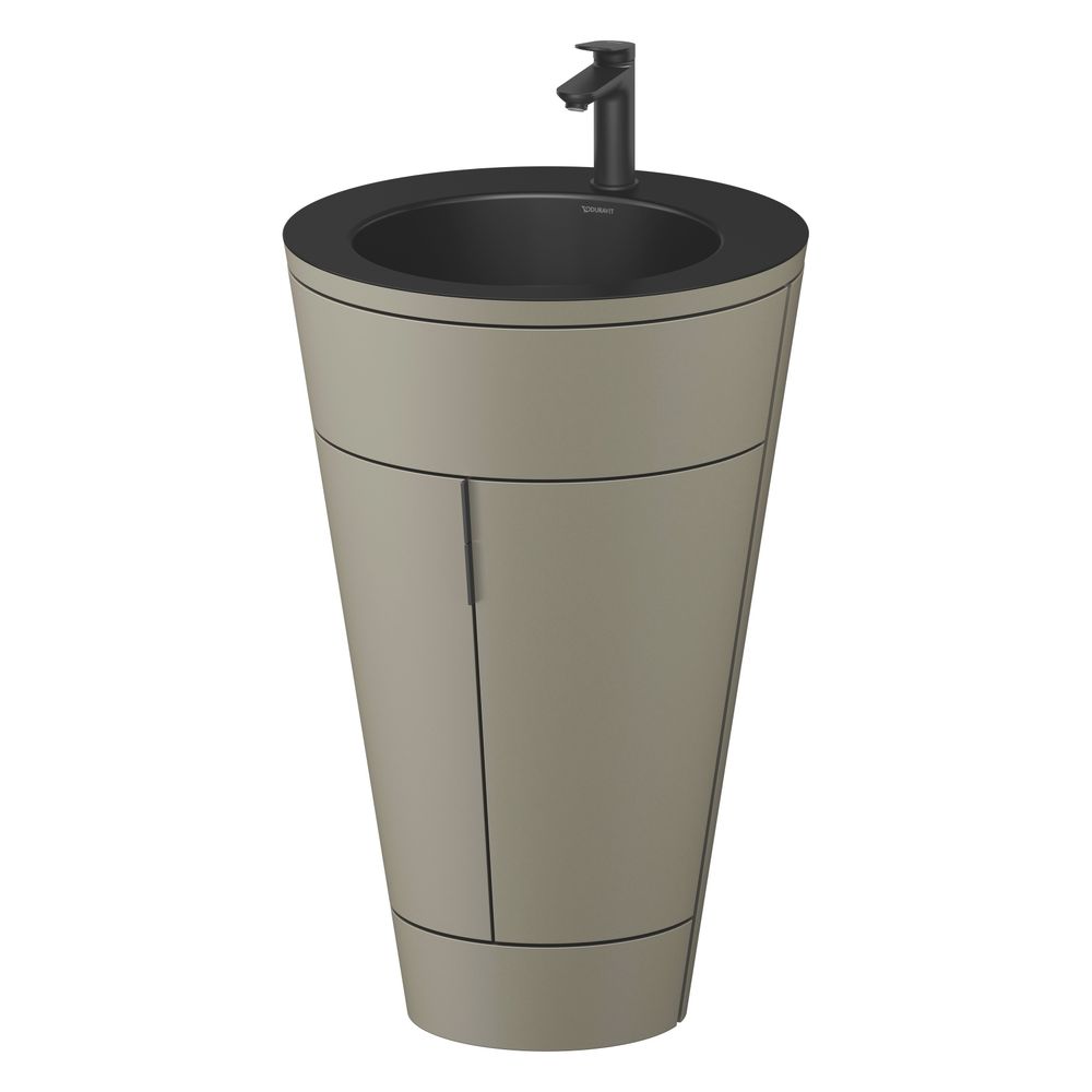 Duravit Starck 1 Waschtisch-Set C-bonded bds Lack 605x560x864mm, Stein Grau SM... DURAVIT-S19514OBD920000 4067116421125 (Abb. 4)
