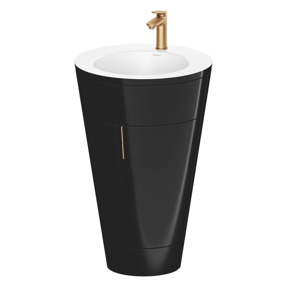 Duravit Starck 1 Waschtisch-Set C-bonded bds Lack 605x560x864mm, Schwarz Hochg... DURAVIT-S19512O04400000 4067116422382 (Abb. 4)