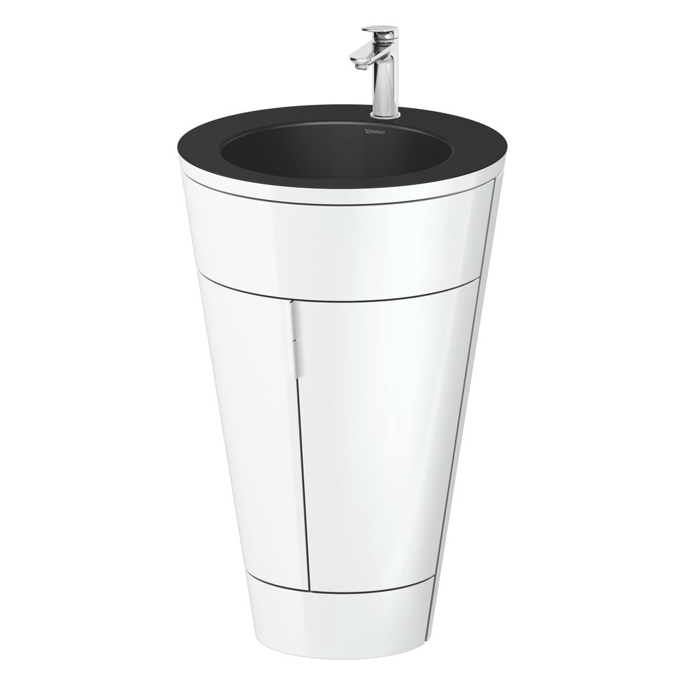 Duravit Starck 1 Waschtisch-Set C-bonded bds Lack 605x560x864mm, Weiß Hochglan... DURAVIT-S19514O10850010 4067116427097 (Abb. 4)