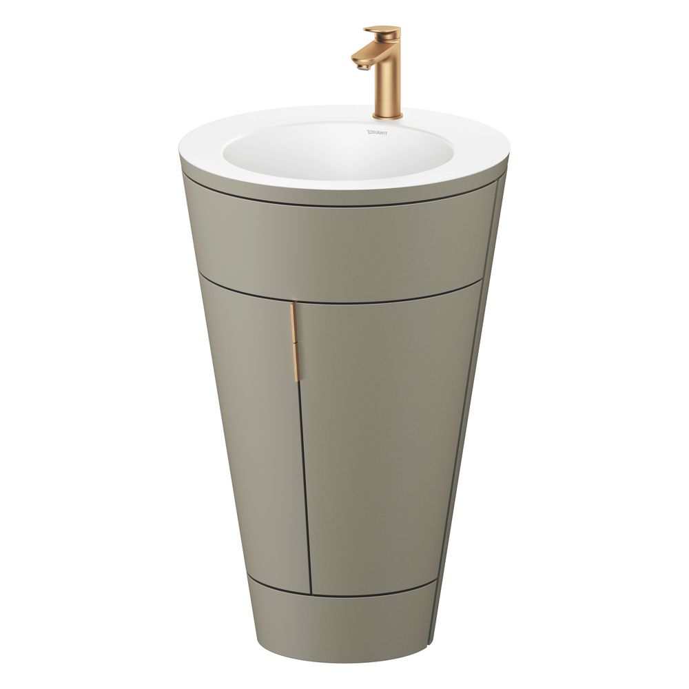 Duravit Starck 1 Waschtisch-Set C-bonded bds Lack 605x560x864mm, Stein Grau SM... DURAVIT-S19512O04920010 4067116422474 (Abb. 4)