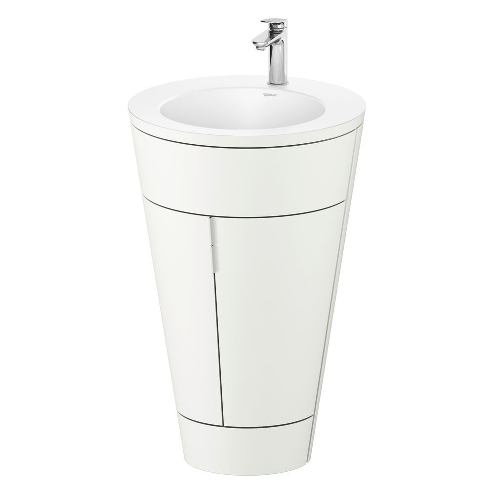 Duravit Starck 1 Waschtisch-Set C-bonded bds Lack 605x560x864mm, Weiß SM/Mattw... DURAVIT-S19512O10360010 4067116422511 (Abb. 4)