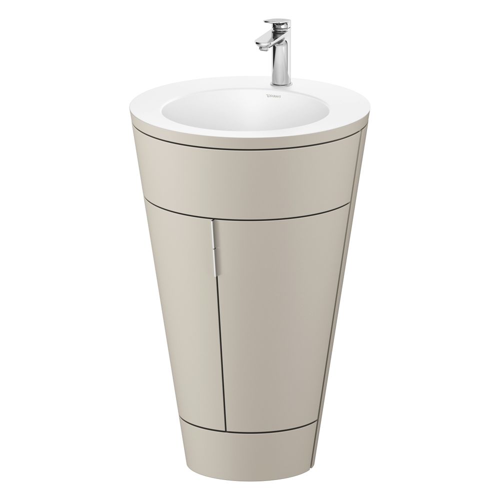 Duravit Starck 1 Waschtisch-Set C-bonded bds Lack 605x560x864mm, Taupe SM/Matt... DURAVIT-S19512O10600000 4067116422580 (Abb. 4)
