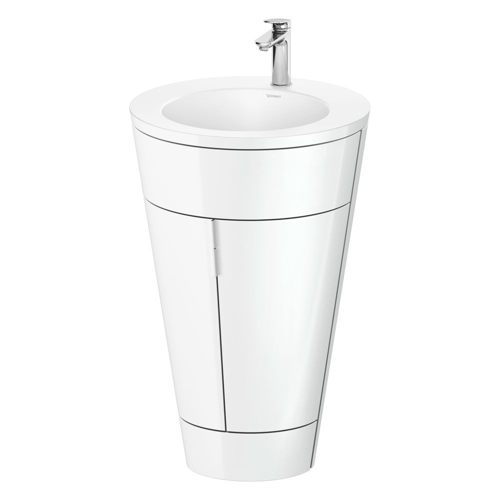 Duravit Starck 1 Waschtisch-Set C-bonded bds Lack 605x560x864mm, Weiß Hochglan... DURAVIT-S19512O10850010 4067116422610 (Abb. 4)