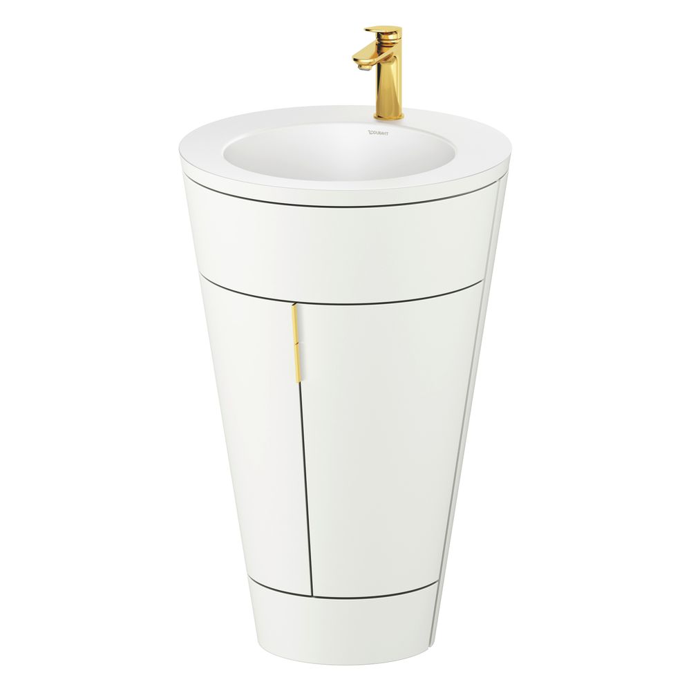 Duravit Starck 1 Waschtisch-Set C-bonded bds Lack 605x560x864mm, Weiß SM/Mattw... DURAVIT-S19512O34360010 4067116422672 (Abb. 4)