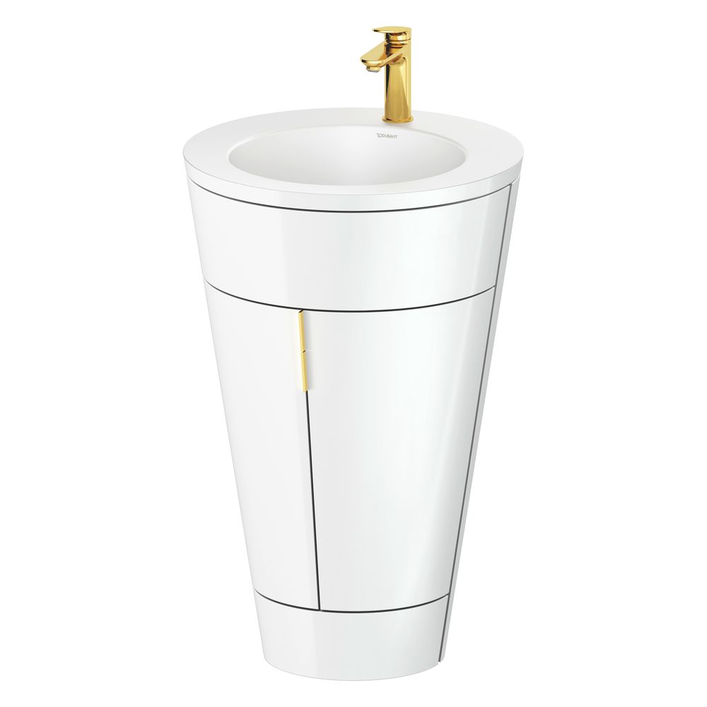 Duravit Starck 1 Waschtisch-Set C-bonded bds Lack 605x560x864mm, Weiß Hochglan... DURAVIT-S19512O34850000 4067116422764 (Abb. 4)