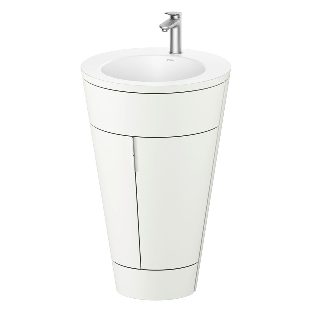 Duravit Starck 1 Waschtisch-Set C-bonded bds Lack 605x560x864mm, Weiß SM/Mattw... DURAVIT-S19512O70360000 4067116422832 (Abb. 4)