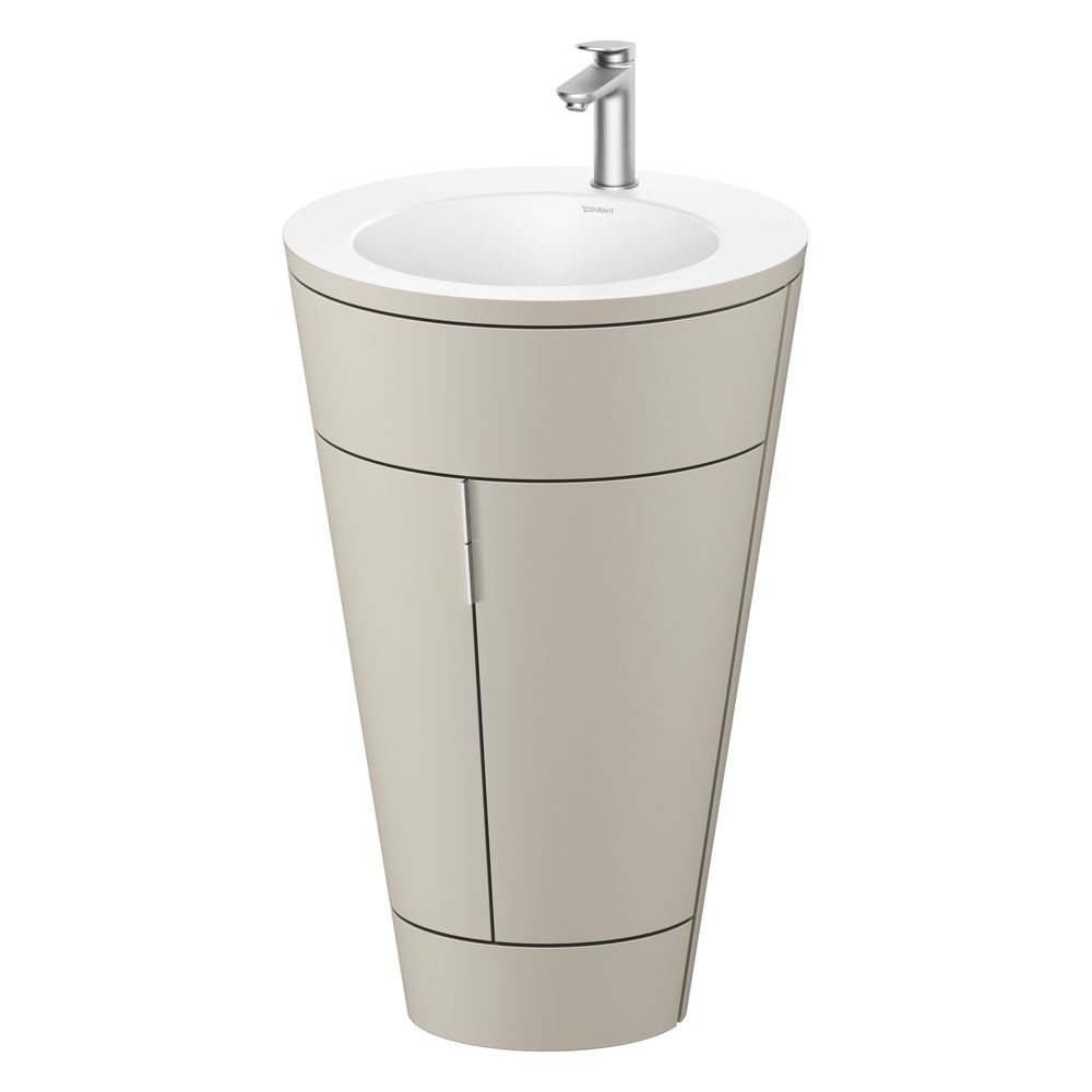 Duravit Starck 1 Waschtisch-Set C-bonded bds Lack 605x560x864mm, Taupe SM/Matt... DURAVIT-S19512O70600000 4067116422917 (Abb. 4)