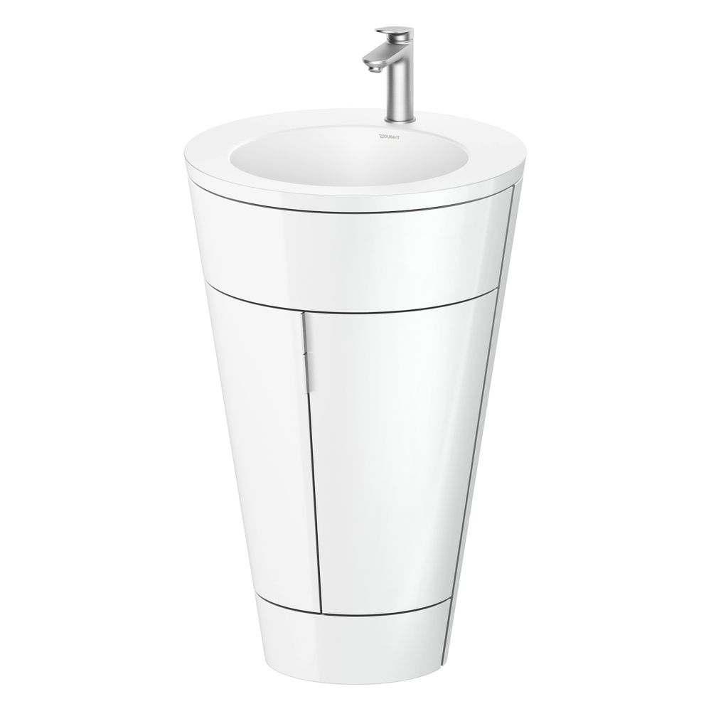 Duravit Starck 1 Waschtisch-Set C-bonded bds Lack 605x560x864mm, Weiß Hochglan... DURAVIT-S19512O70850000 4067116422931 (Abb. 4)