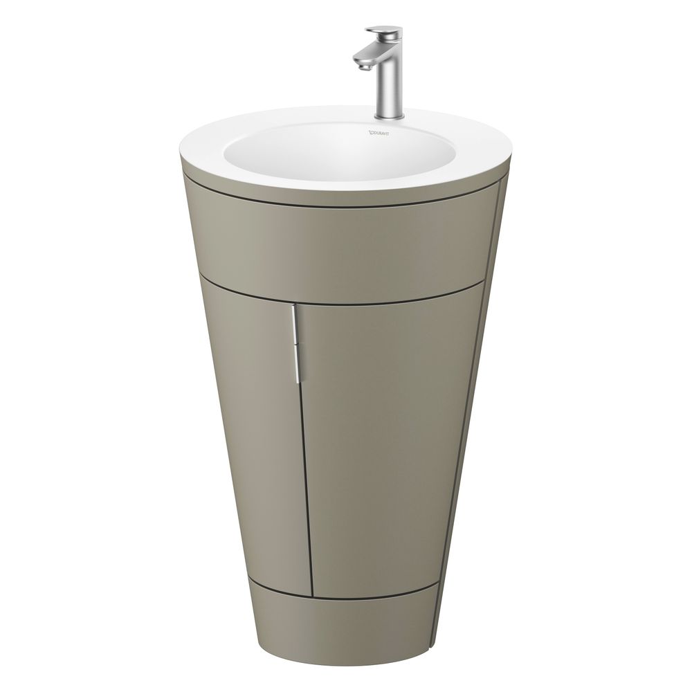 Duravit Starck 1 Waschtisch-Set C-bonded bds Lack 605x560x864mm, Stein Grau SM... DURAVIT-S19512O70920010 4067116422962 (Abb. 4)