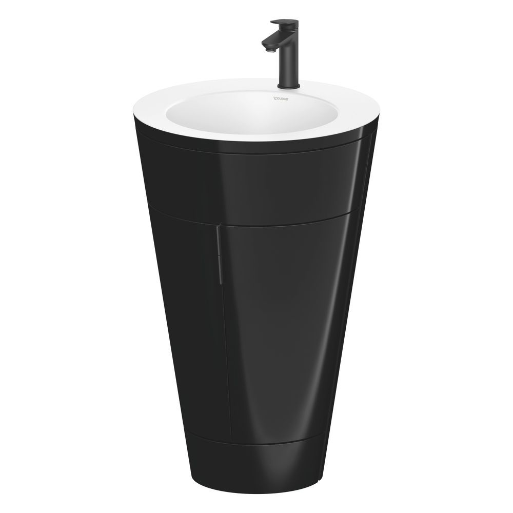 Duravit Starck 1 Waschtisch-Set C-bonded bds Lack 605x560x864mm, Schwarz Hochg... DURAVIT-S19512OBD400000 4067116423037 (Abb. 4)