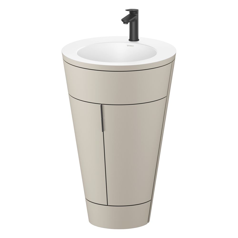 Duravit Starck 1 Waschtisch-Set C-bonded bds Lack 605x560x864mm, Taupe SM/Matt... DURAVIT-S19512OBD600010 4067116423075 (Abb. 4)