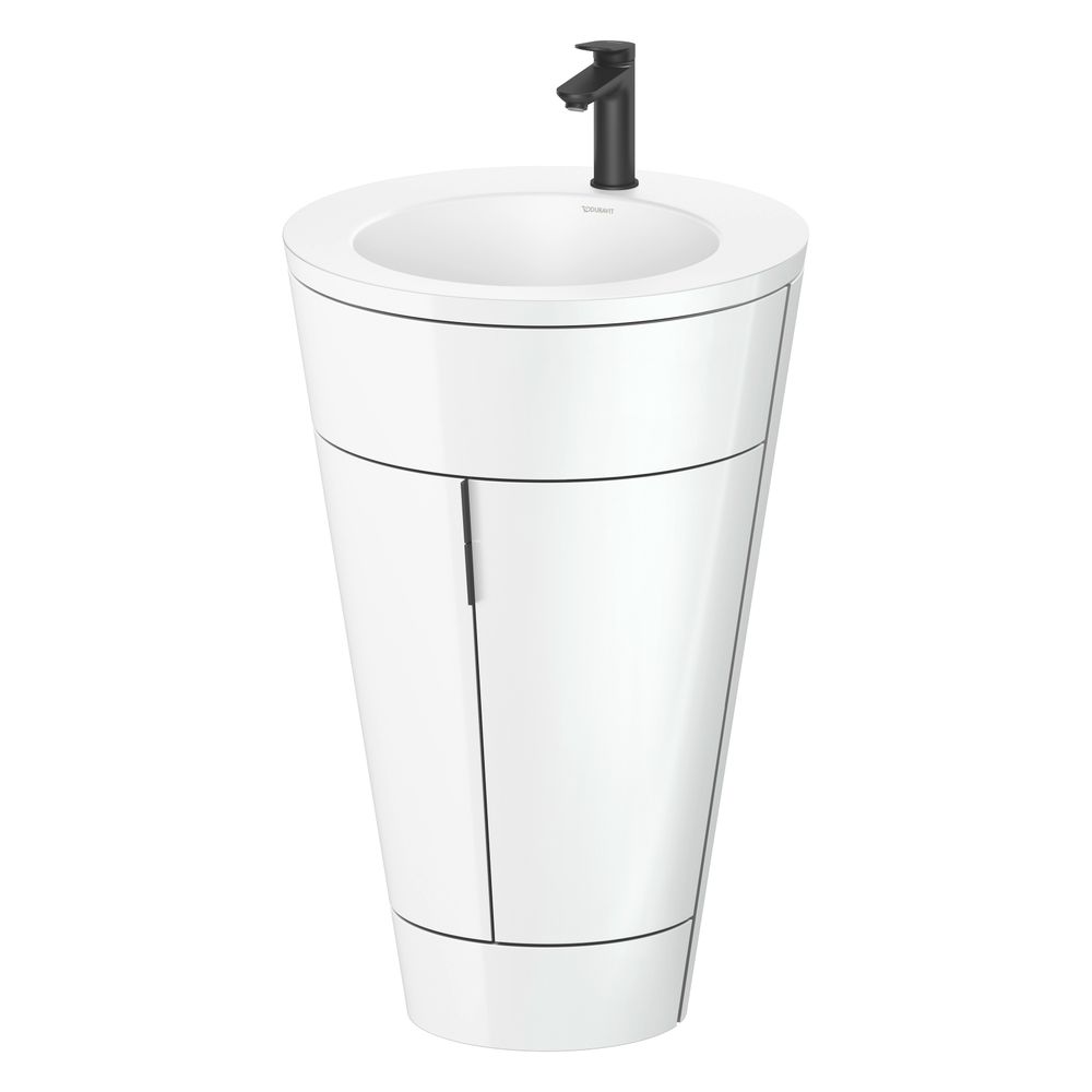 Duravit Starck 1 Waschtisch-Set C-bonded bds Lack 605x560x864mm, Weiß Hochglan... DURAVIT-S19512OBD850000 4067116423082 (Abb. 4)