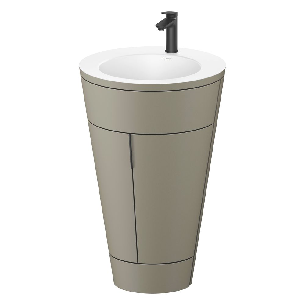 Duravit Starck 1 Waschtisch-Set C-bonded bds Lack 605x560x864mm, Stein Grau SM... DURAVIT-S19512OBD920010 4067116423112 (Abb. 4)