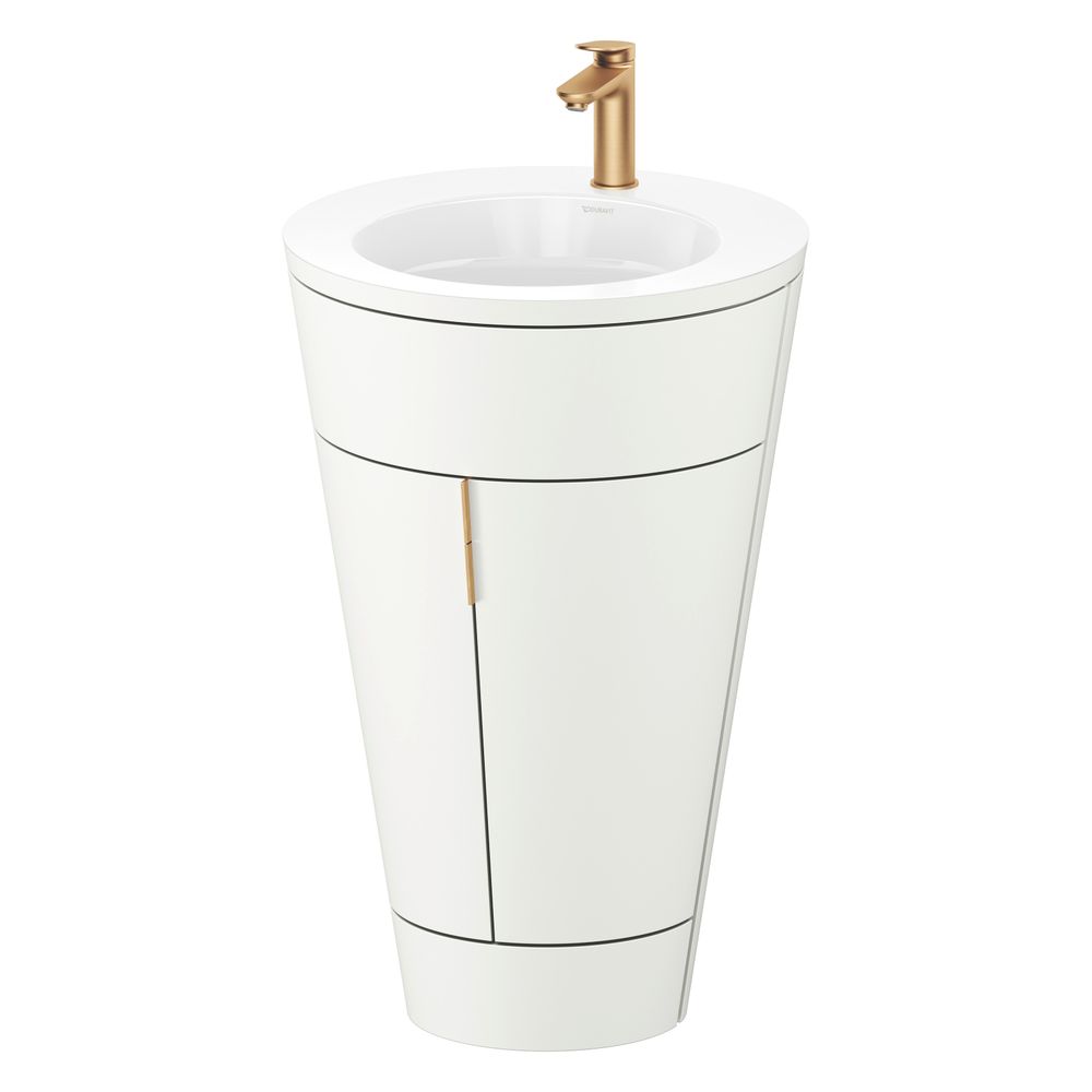 Duravit Starck 1 Waschtisch-Set C-bonded bds Lack 605x560x864mm, Weiß SM/Weiß ... DURAVIT-S19513O04360000 4067116424997 (Abb. 4)