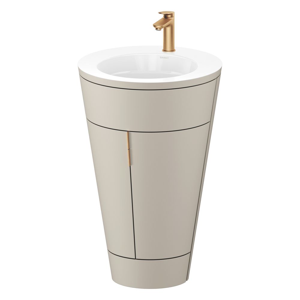 Duravit Starck 1 Waschtisch-Set C-bonded bds Lack 605x560x864mm, Taupe SM/Weiß... DURAVIT-S19513O04600000 4067116425031 (Abb. 4)