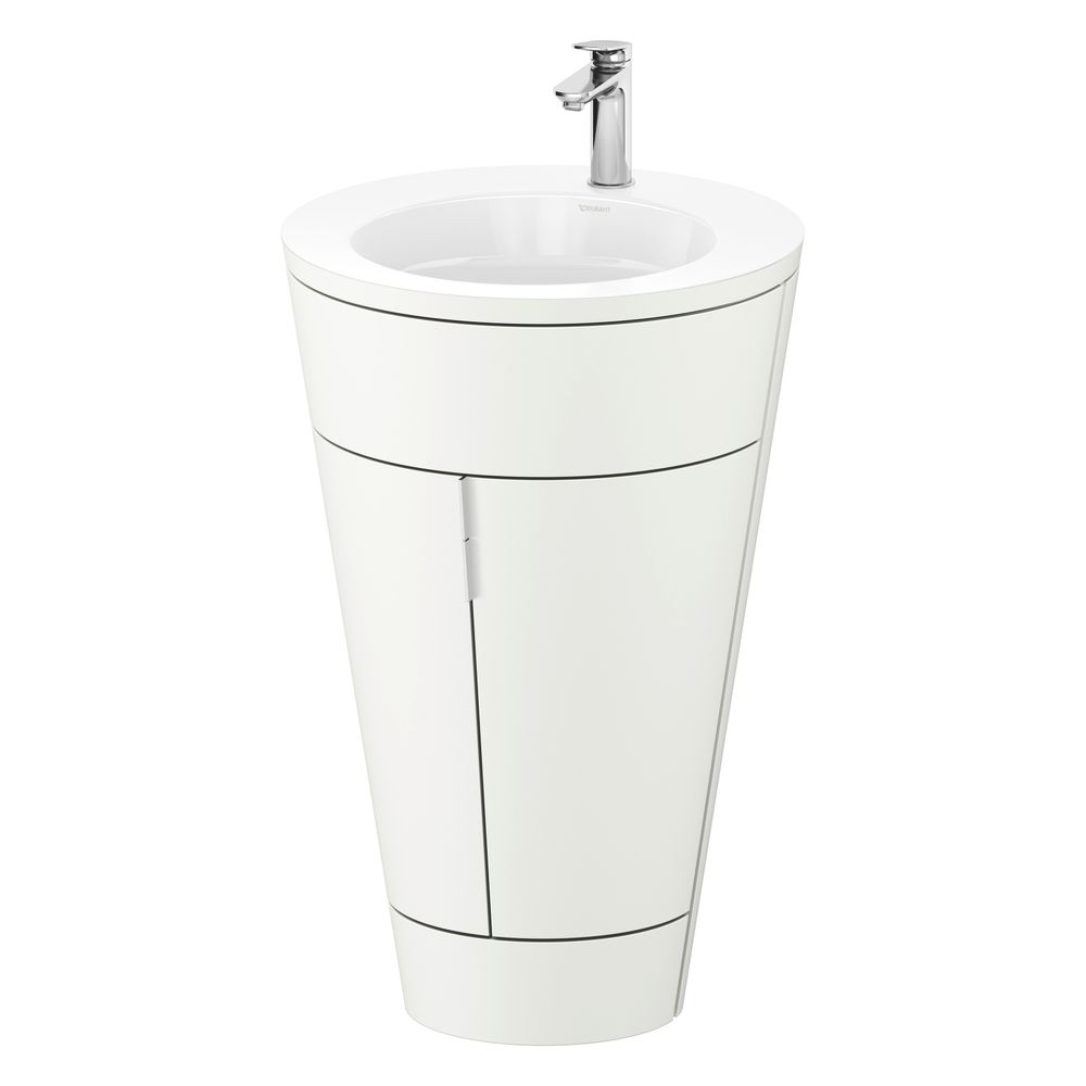 Duravit Starck 1 Waschtisch-Set C-bonded bds Lack 605x560x864mm, Weiß SM/Weiß ... DURAVIT-S19513O10360010 4067116425468 (Abb. 4)