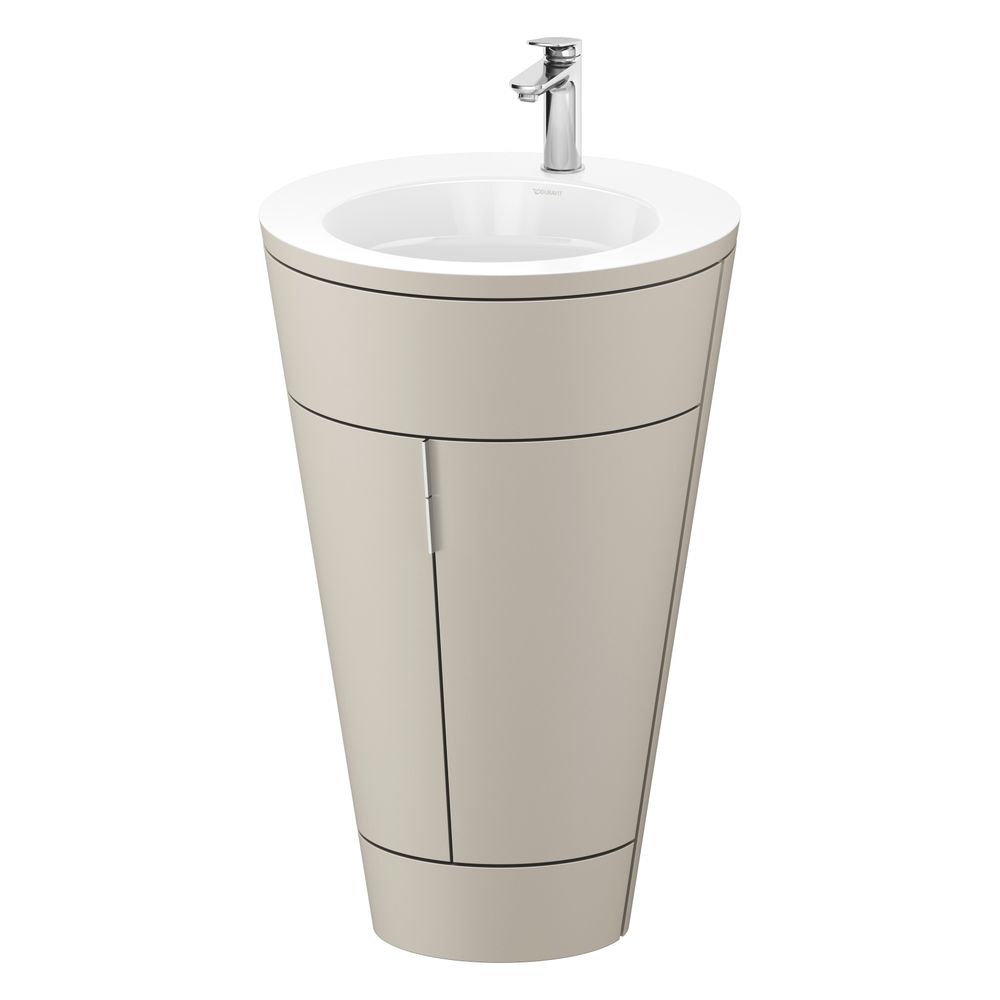 Duravit Starck 1 Waschtisch-Set C-bonded bds Lack 605x560x864mm, Taupe SM/Weiß... DURAVIT-S19513O10600010 4067116425505 (Abb. 4)