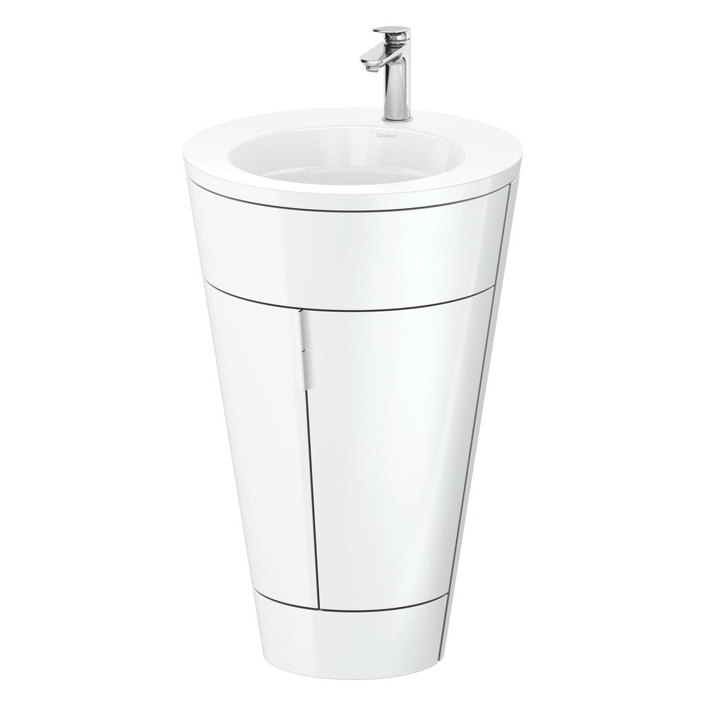Duravit Starck 1 Waschtisch-Set C-bonded bds Lack 605x560x864mm, Weiß Hochglan... DURAVIT-S19513O10850000 4067116425123 (Abb. 4)