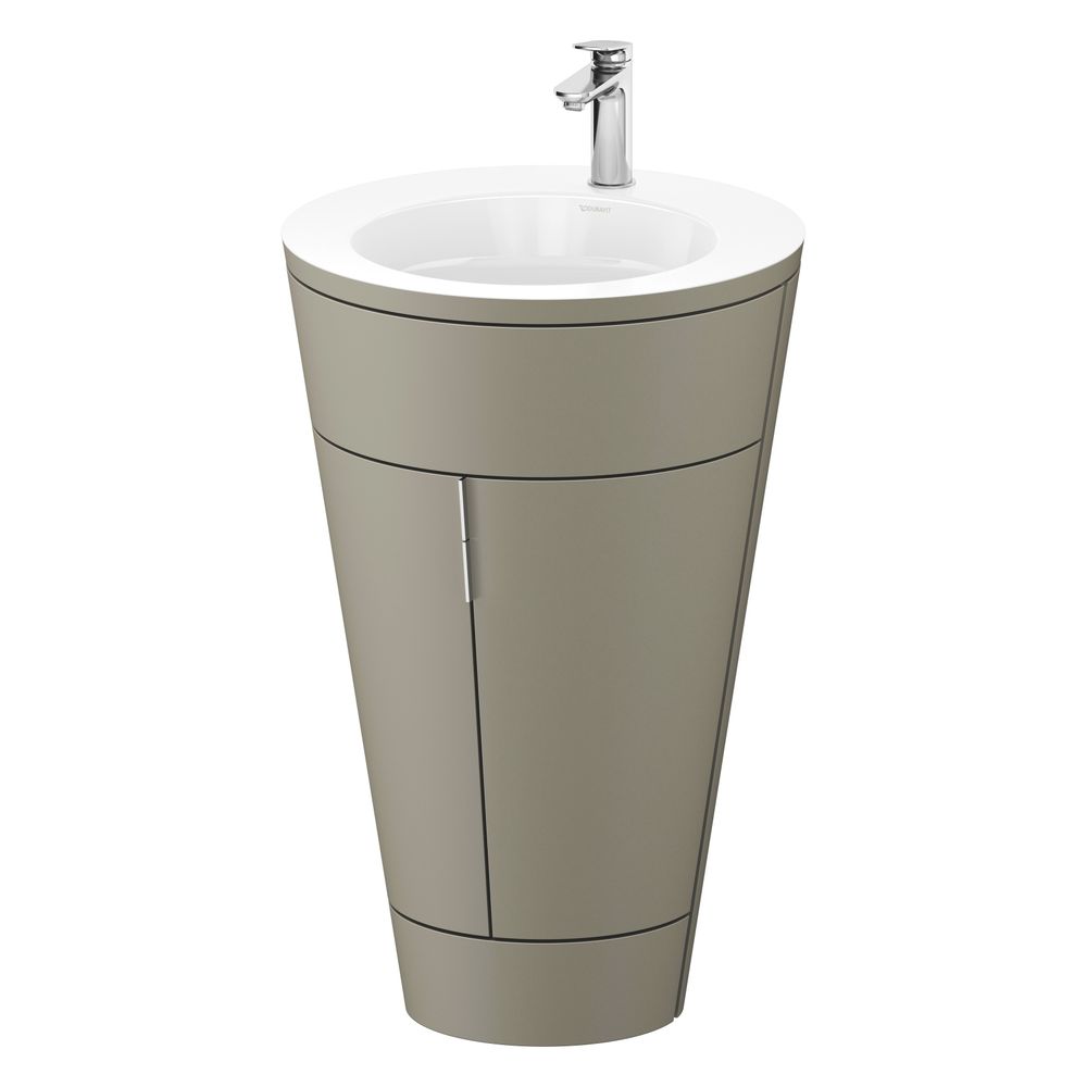 Duravit Starck 1 Waschtisch-Set C-bonded bds Lack 605x560x864mm, Stein Grau SM... DURAVIT-S19513O10920010 4067116425529 (Abb. 4)