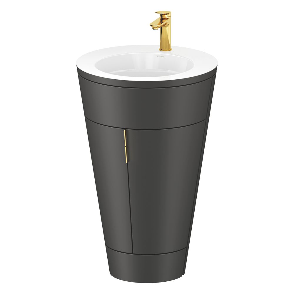 Duravit Starck 1 Waschtisch-Set C-bonded bds Lack 605x560x864mm, Graphit SM/We... DURAVIT-S19513O34580010 4067116425574 (Abb. 4)