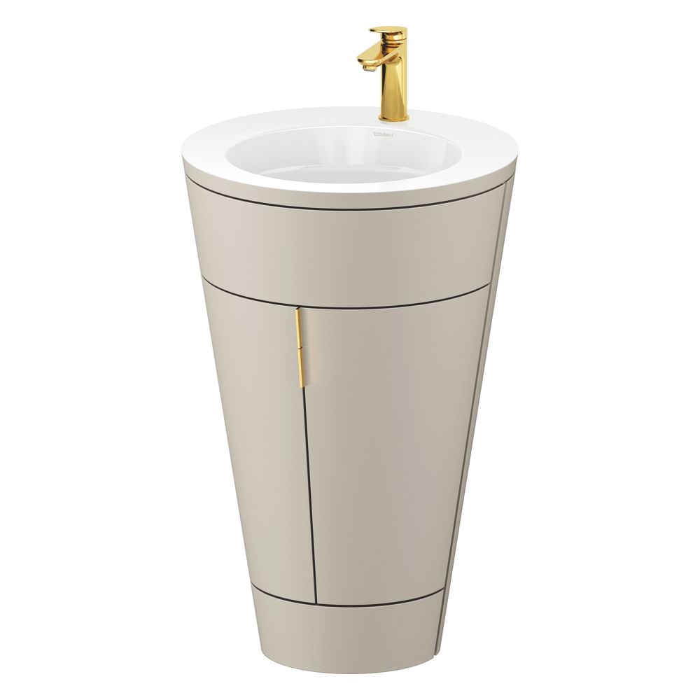 Duravit Starck 1 Waschtisch-Set C-bonded bds Lack 605x560x864mm, Taupe SM/Weiß... DURAVIT-S19513O34600010 4067116425581 (Abb. 4)