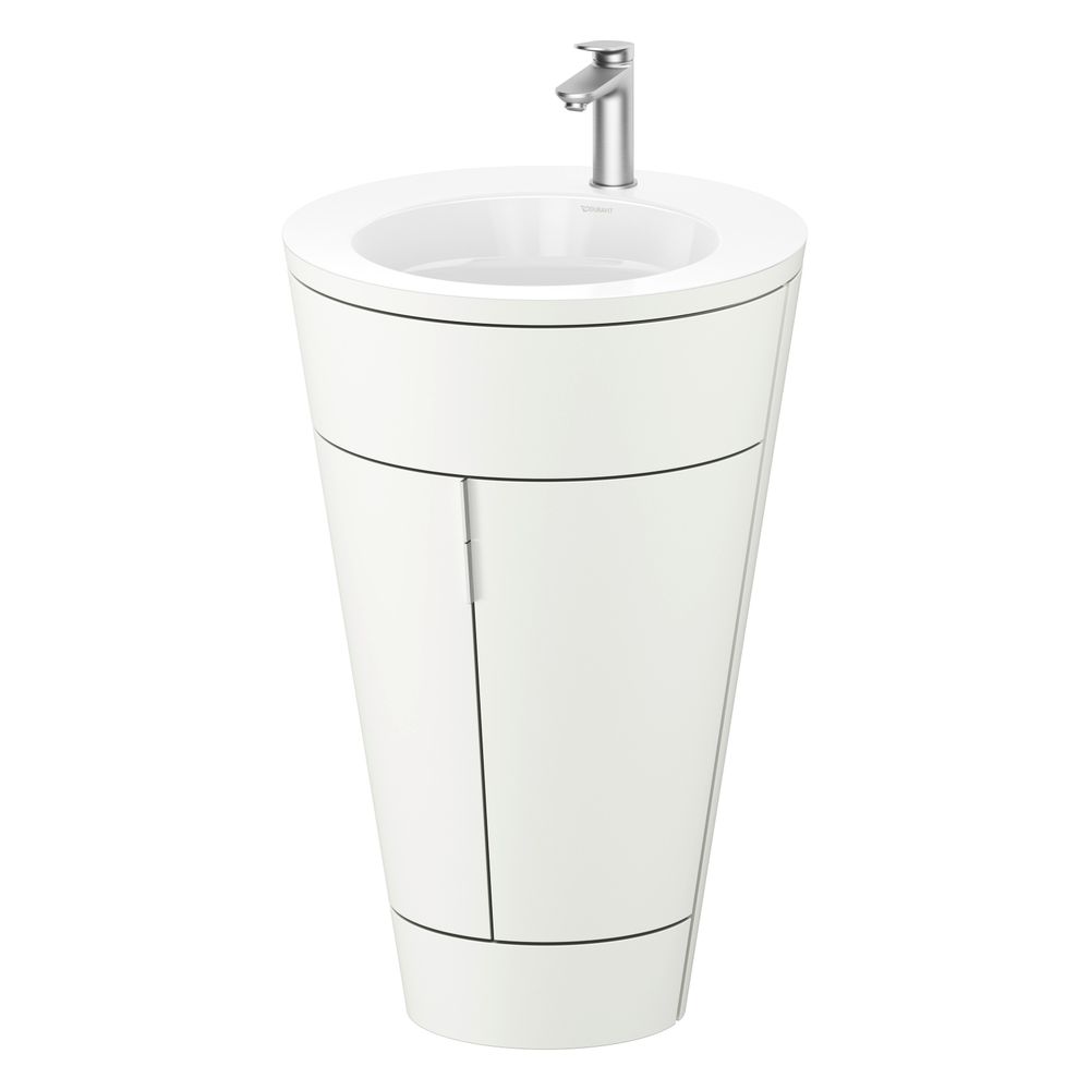 Duravit Starck 1 Waschtisch-Set C-bonded bds Lack 605x560x864mm, Weiß SM/Weiß ... DURAVIT-S19513O70360010 4067116425628 (Abb. 4)