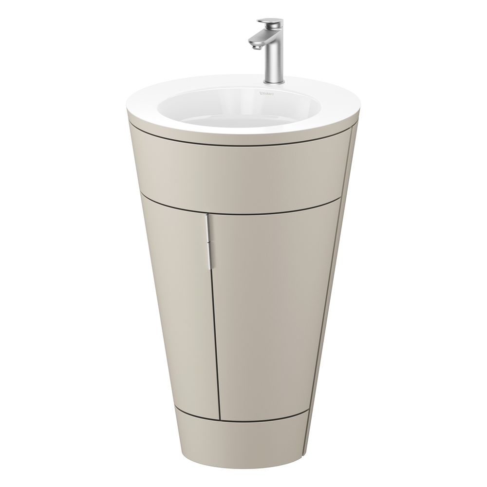 Duravit Starck 1 Waschtisch-Set C-bonded bds Lack 605x560x864mm, Taupe SM/Weiß... DURAVIT-S19513O70600010 4067116425666 (Abb. 4)