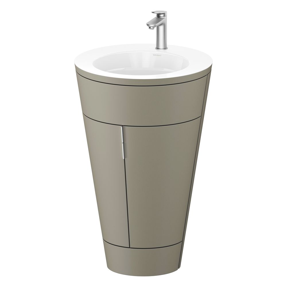 Duravit Starck 1 Waschtisch-Set C-bonded bds Lack 605x560x864mm, Stein Grau SM... DURAVIT-S19513O70920000 4067116425284 (Abb. 4)