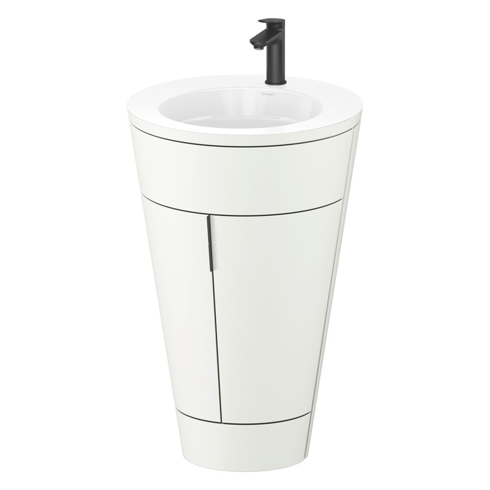 Duravit Starck 1 Waschtisch-Set C-bonded bds Lack 605x560x864mm, Weiß SM/Weiß ... DURAVIT-S19513OBD360010 4067116425703 (Abb. 4)