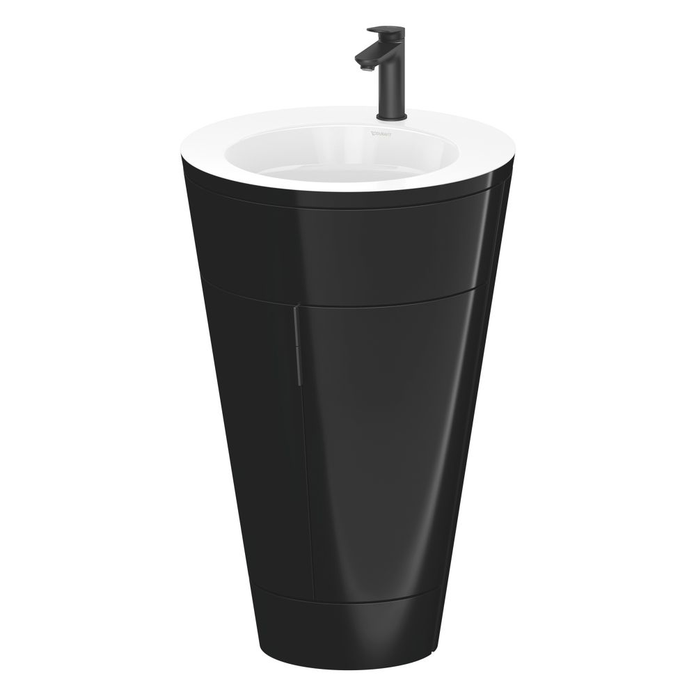 Duravit Starck 1 Waschtisch-Set C-bonded bds Lack 605x560x864mm, Schwarz HG/We... DURAVIT-S19513OBD400010 4067116425727 (Abb. 4)