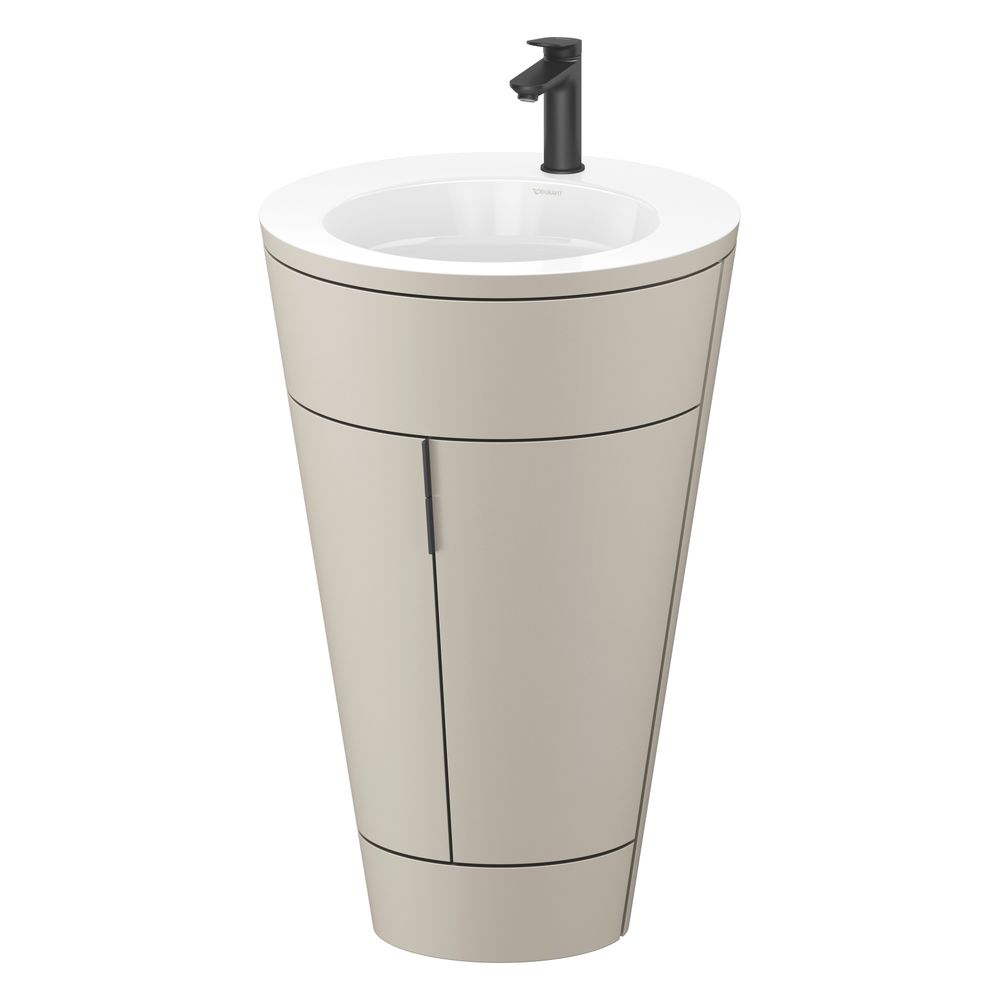 Duravit Starck 1 Waschtisch-Set C-bonded bds Lack 605x560x864mm, Taupe SM/Weiß... DURAVIT-S19513OBD600000 4067116425345 (Abb. 4)
