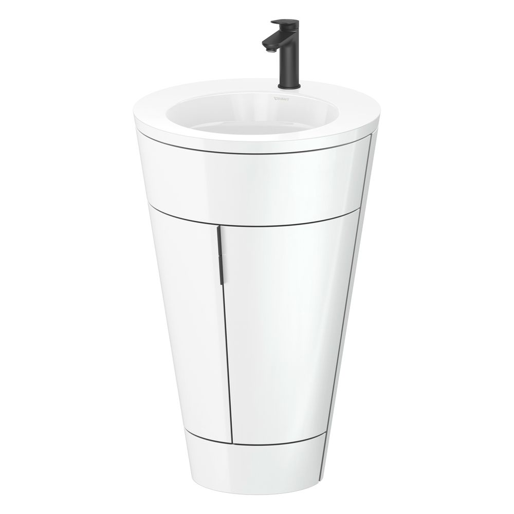 Duravit Starck 1 Waschtisch-Set C-bonded bds Lack 605x560x864mm, Weiß HG/Weiß ... DURAVIT-S19513OBD850010 4067116425758 (Abb. 4)