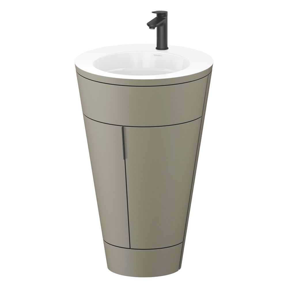 Duravit Starck 1 Waschtisch-Set C-bonded bds Lack 605x560x864mm, Stein Grau SM... DURAVIT-S19513OBD920000 4067116425369 (Abb. 4)