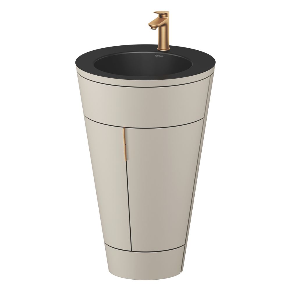 Duravit Starck 1 Waschtisch-Set C-bonded bds Lack 605x560x864mm, Taupe SM/Matt... DURAVIT-S19514O04600000 4067116426229 (Abb. 4)