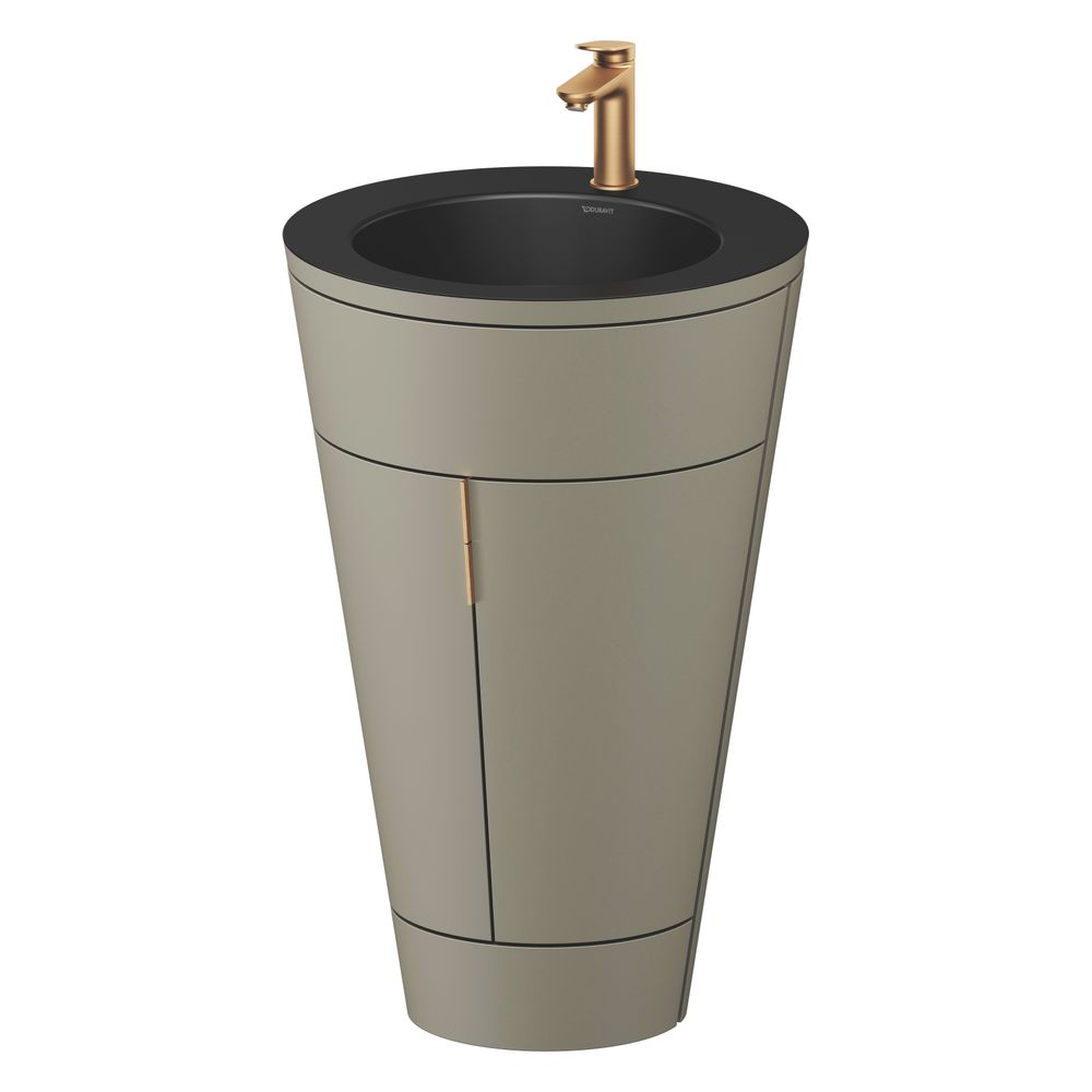 Duravit Starck 1 Waschtisch-Set C-bonded bds Lack 605x560x864mm, Stein Grau SM... DURAVIT-S19514O04920000 4067116426243 (Abb. 4)