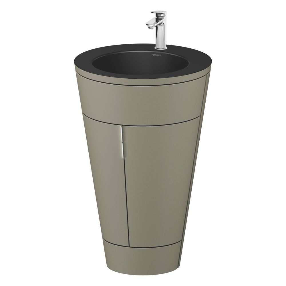 Duravit Starck 1 Waschtisch-Set C-bonded bds Lack 605x560x864mm, Stein Grau SM... DURAVIT-S19514O10920010 4067116427103 (Abb. 4)