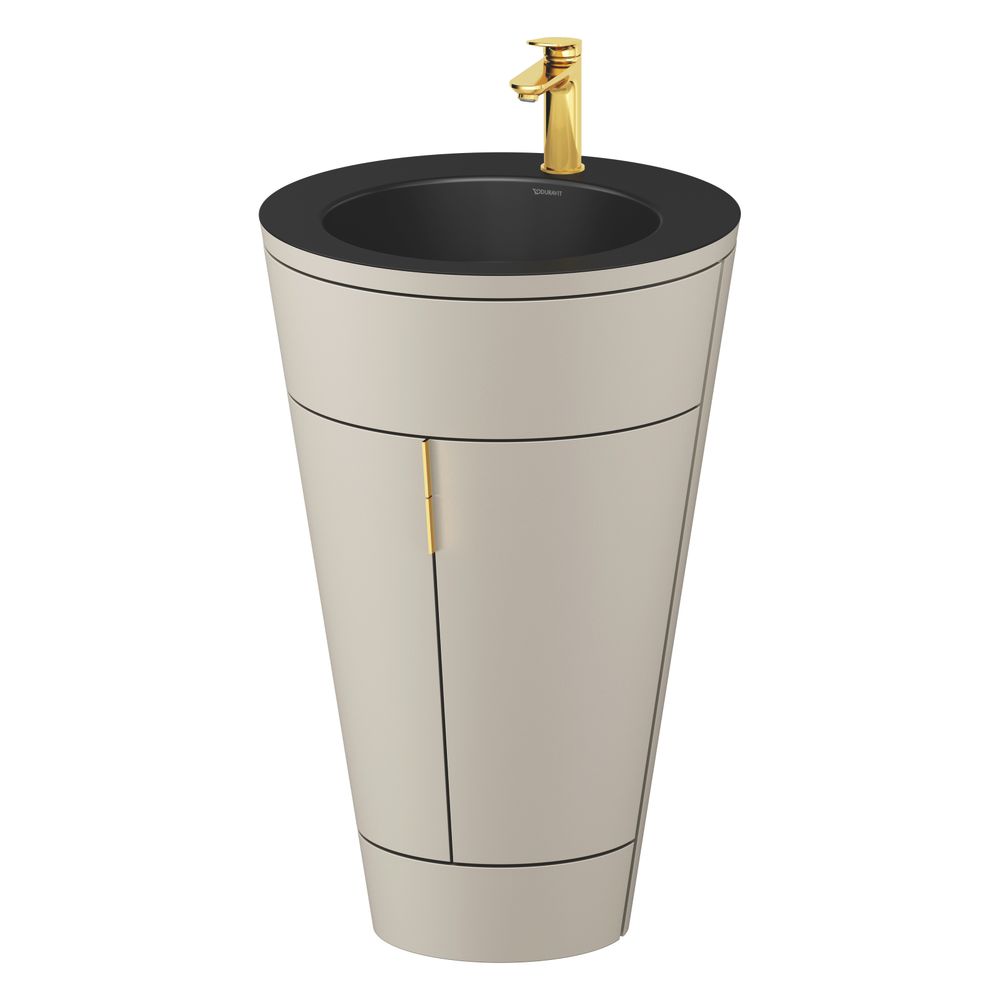 Duravit Starck 1 Waschtisch-Set C-bonded bds Lack 605x560x864mm, Taupe SM/Matt... DURAVIT-S19514O34600000 4067116426380 (Abb. 4)
