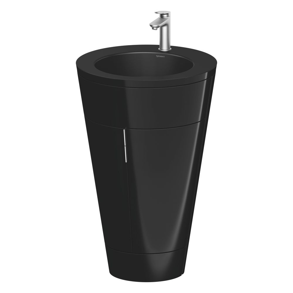 Duravit Starck 1 Waschtisch-Set C-bonded bds Lack 605x560x864mm, Schwarz HG/Ma... DURAVIT-S19514O70400010 4067116427226 (Abb. 4)