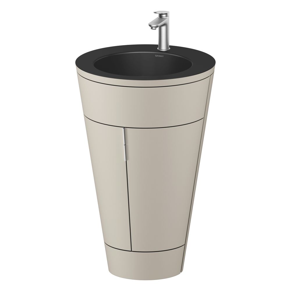 Duravit Starck 1 Waschtisch-Set C-bonded bds Lack 605x560x864mm, Taupe SM/Matt... DURAVIT-S19514O70600010 4067116427240 (Abb. 4)