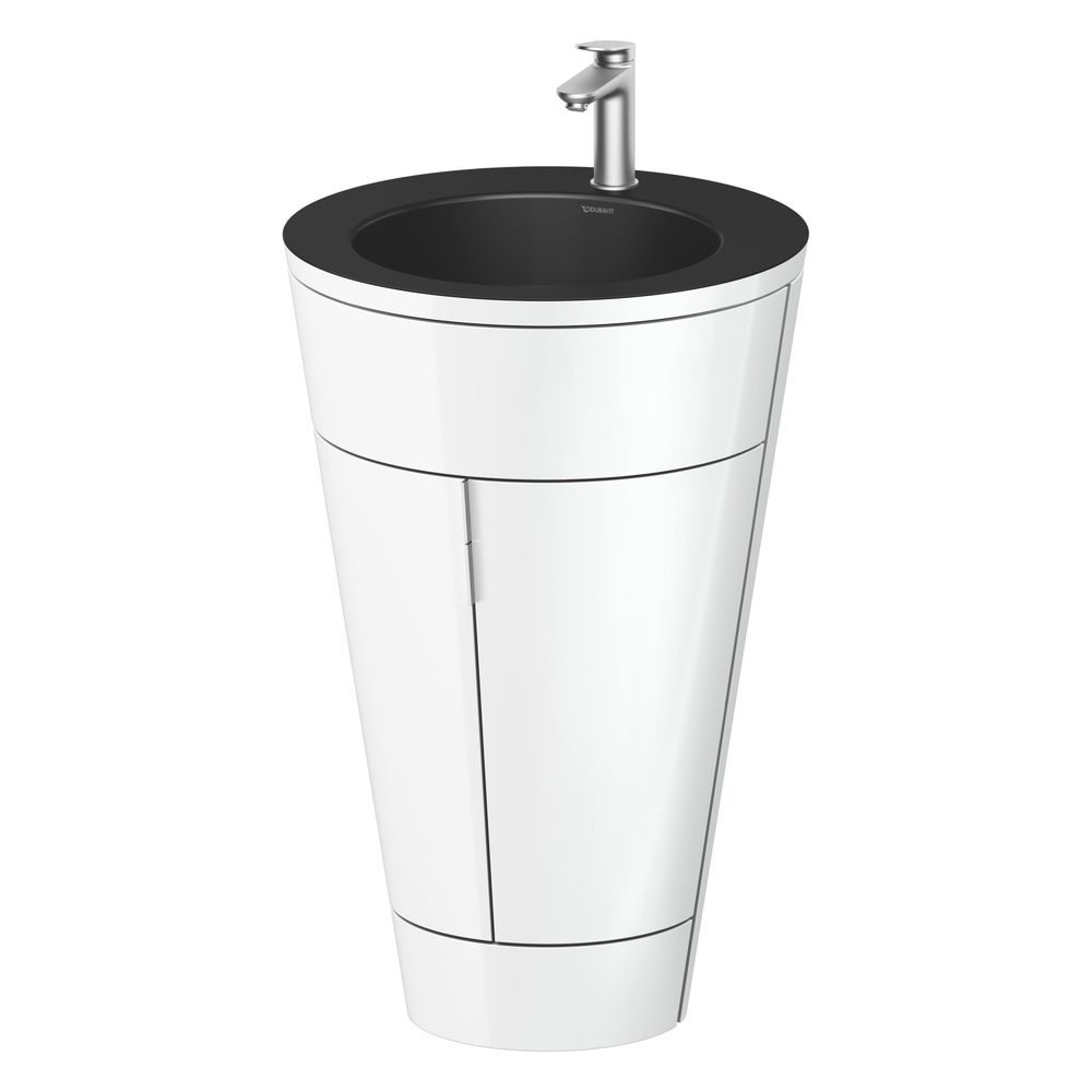 Duravit Starck 1 Waschtisch-Set C-bonded bds Lack 605x560x864mm, Weiß Hochglan... DURAVIT-S19514O70850000 4067116426472 (Abb. 4)