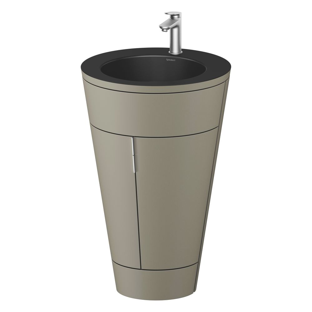 Duravit Starck 1 Waschtisch-Set C-bonded bds Lack 605x560x864mm, Stein Grau SM... DURAVIT-S19514O70920000 4067116426489 (Abb. 4)