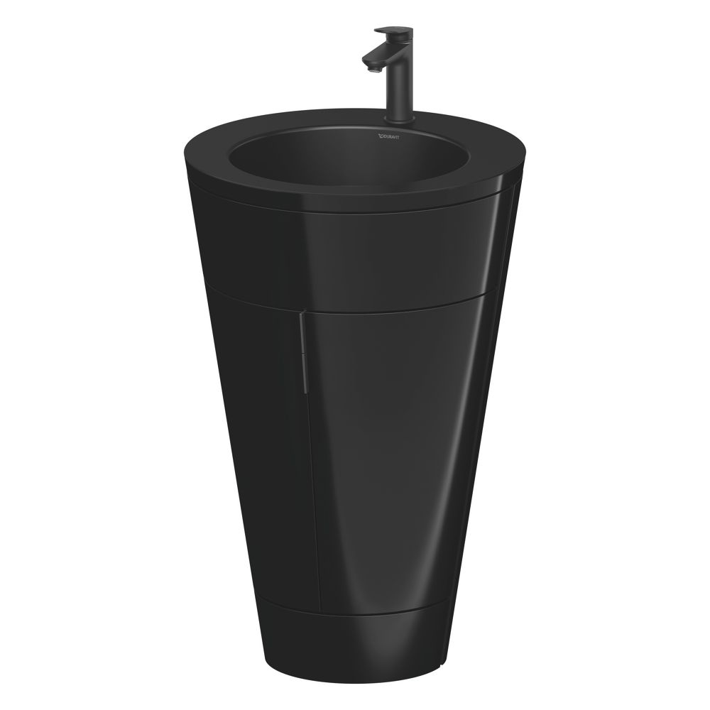 Duravit Starck 1 Waschtisch-Set C-bonded bds Lack 605x560x864mm, Schwarz HG/Ma... DURAVIT-S19514OBD400000 4067116426526 (Abb. 4)