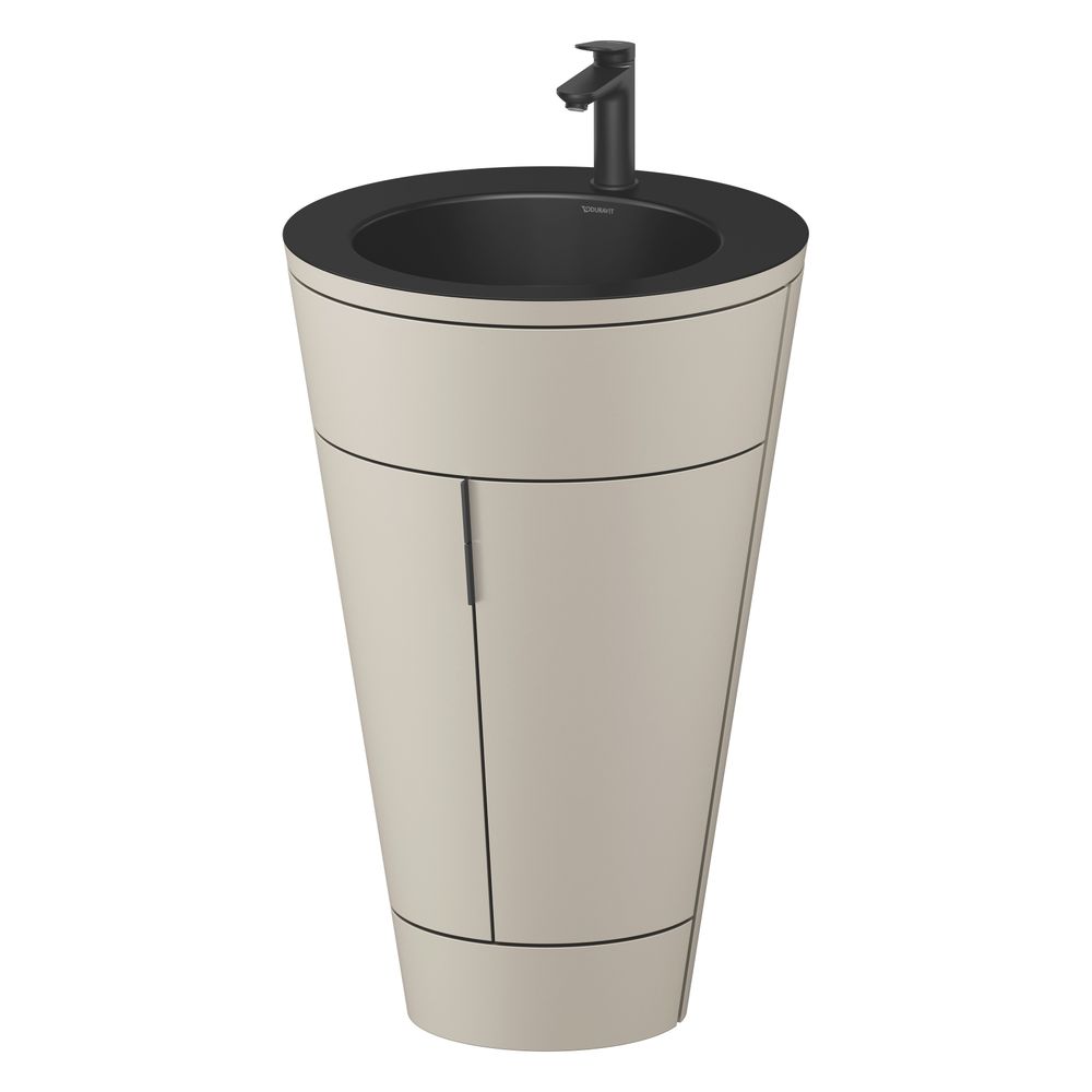 Duravit Starck 1 Waschtisch-Set C-bonded bds Lack 605x560x864mm, Taupe SM/Matt... DURAVIT-S19514OBD600000 4067116426540 (Abb. 4)