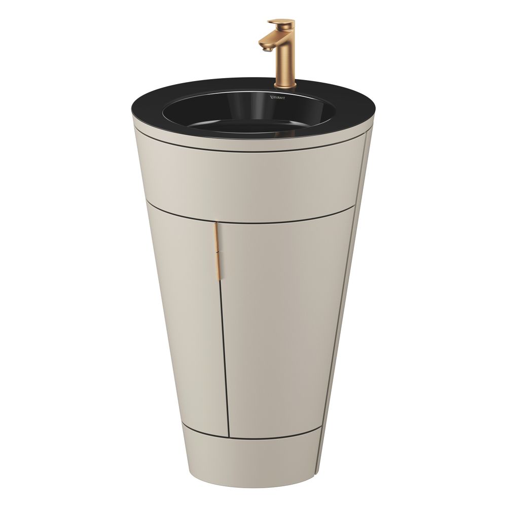 Duravit Starck 1 Waschtisch-Set C-bonded bds Lack 605x560x864mm, Taupe SM/Schw... DURAVIT-S19515O04600010 4067116427400 (Abb. 4)
