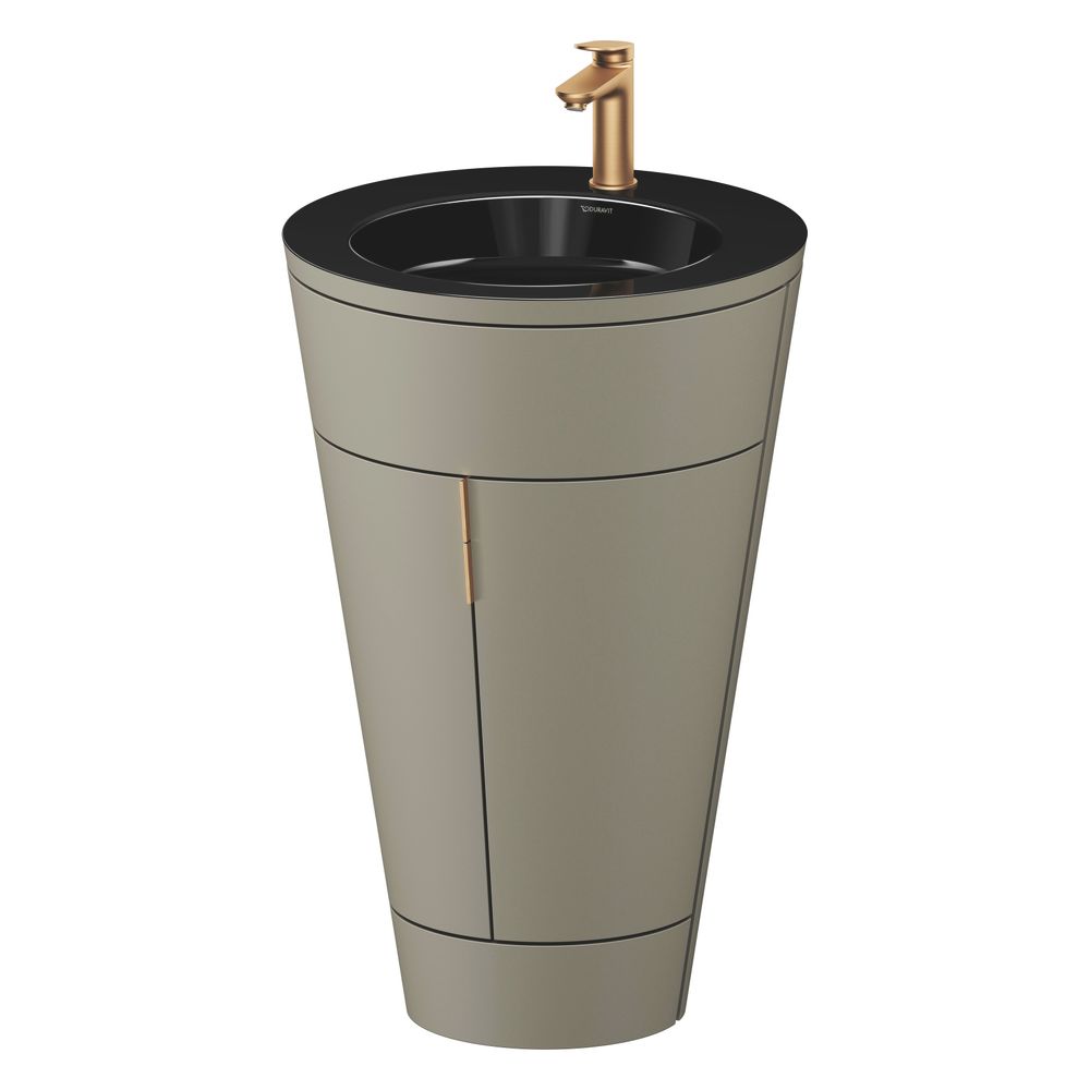 Duravit Starck 1 Waschtisch-Set C-bonded bds Lack 605x560x864mm, Stein Grau SM... DURAVIT-S19515O04920010 4067116427424 (Abb. 4)
